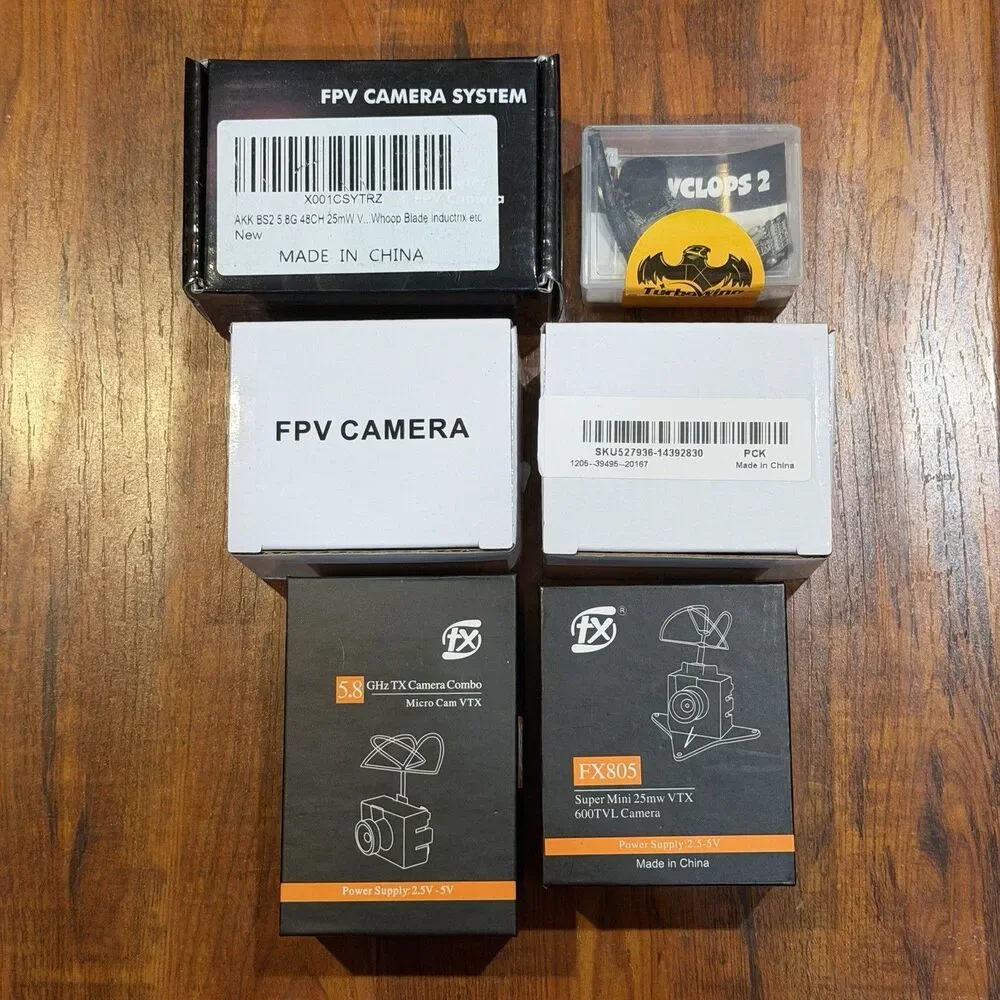 6 x FPV Camera, Antenna & Transmitter Lot FXT Technology Turbowing Racing - New!
